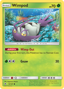 Wimpod #016/147 Common (Reverse Holofoil) / Burning Shadows