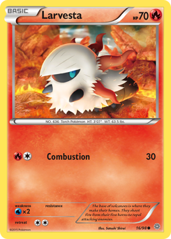 Larvesta #16/98 Common (Reverse Holofoil) / Ancient Origins