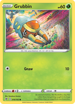 Grubbin #016/192 Common (Reverse Holofoil) / Rebel Clash