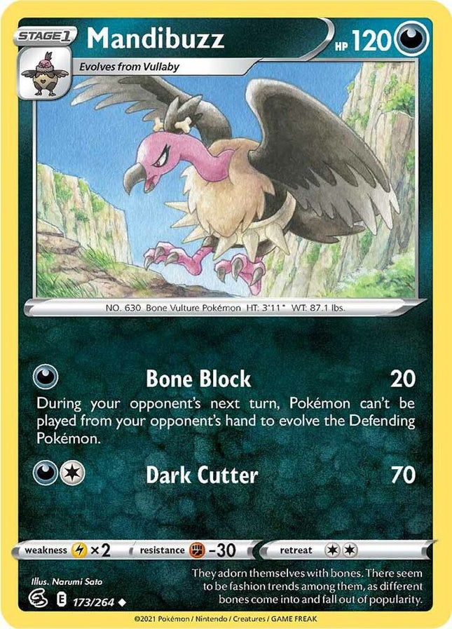 Mandibuzz #173/264 Uncommon (Reverse Holofoil) / Fusion Strike