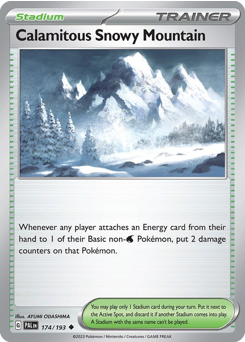 Calamitous Snowy Mountain #174/193 Uncommon / Paldea Evolved