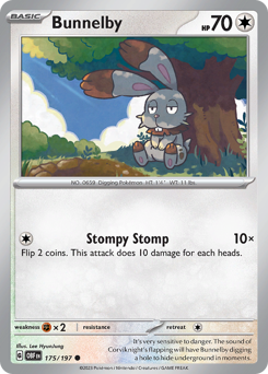 Bunnelby #175/197 Common / Obsidian Flames