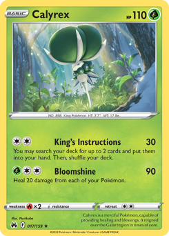 Calyrex #017/159 Holo Rare (Reverse Holofoil) / Crown Zenith