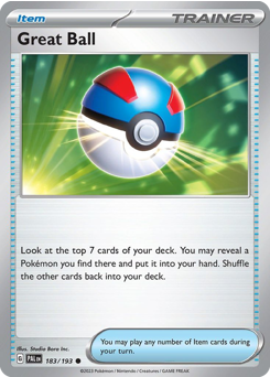 Great Ball #183/193 Common (Reverse Holofoil) / Paldea Evolved
