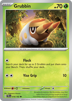 Grubbin #018/162 Common (Reverse Holofoil) / Temporal Forces