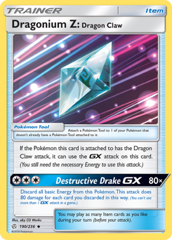 Dragonium Z : Dragon Claw #190/236 Uncommon / Cosmic Eclipse