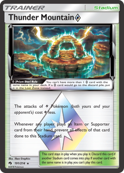 Thunder Mountain #191/214 Prism Rare (Holofoil) / Lost Thunder