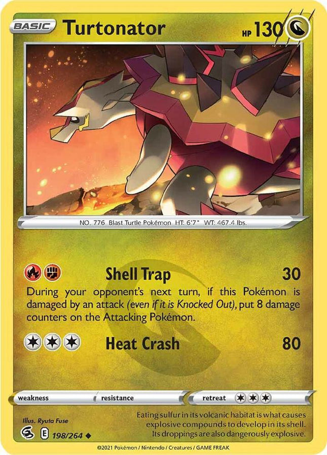 Turtonator #198/264 Uncommon (Reverse Holofoil) / Fusion Strike