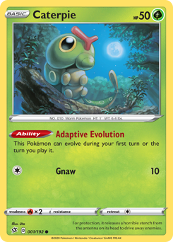 Caterpie #001/192 Common / Rebel Clash