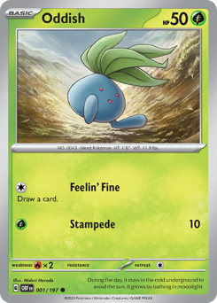 Oddish #001/197 Common / Obsidian Flames