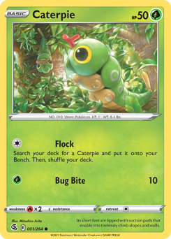 Caterpie #001/264 Common (Reverse Holofoil) / Fusion Strike