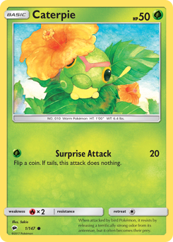 Caterpie #001/147 Common / Burning Shadows