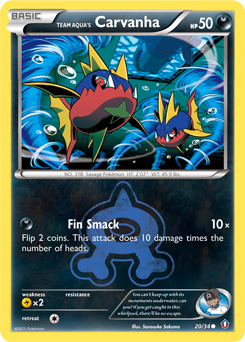 Team Aqua's Carvanha #20/34 Common / Double Crisis