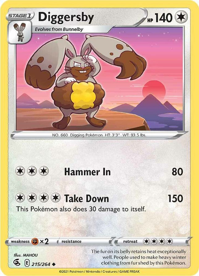 Diggersby #215/264 Uncommon (Reverse Holofoil) / Fusion Strike