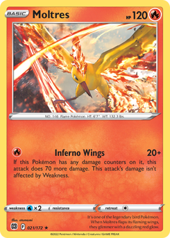 Moltres #021/172 Holo Rare (Holofoil) / Brilliant Stars