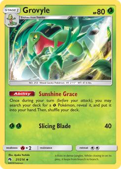 Grovyle #021/214 Uncommon (Reverse Holofoil) / Lost Thunder
