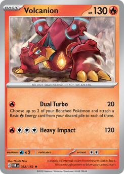 Volcanion #022/182 Rare (Holofoil) / Paradox Rift