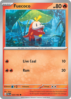 Fuecoco #023/182 Common (Reverse Holofoil) / Paradox Rift