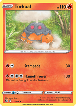Torkoal #023/196 Uncommon (Reverse Holofoil) / Lost Origin