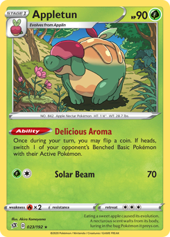 Appletun #023/192 Holo Rare (Reverse Holofoil) / Rebel Clash