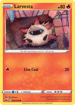 Larvesta #024/159 Common (Reverse Holofoil) / Crown Zenith