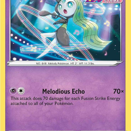 Meloetta #124/264 Rare (Normal) / Fusion Strike