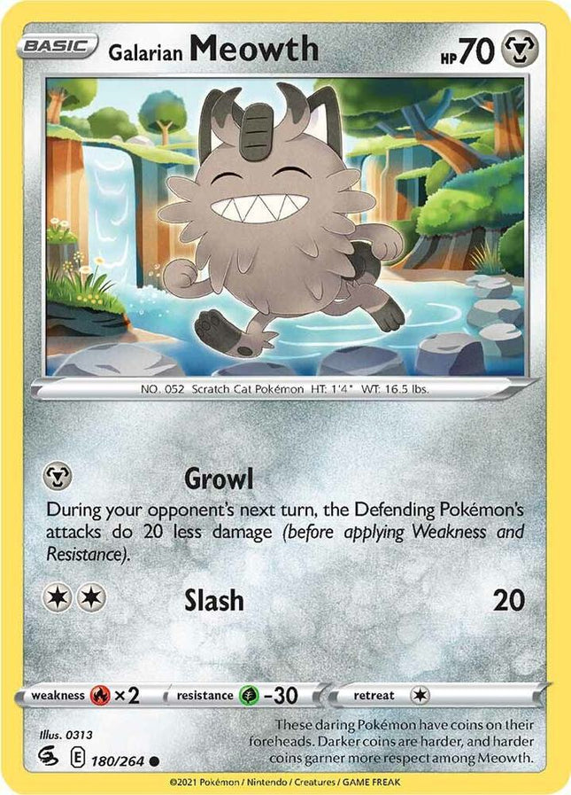 Galarian Meowth #180/264 Common / Fusion Strike