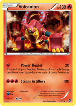 Volcanion #025/114 Rare (Reverse Holofoil) / Steam Siege