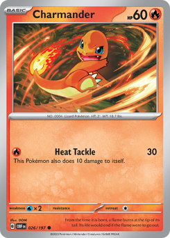 Charmander #026/197 Common (Reverse Holofoil) / Obsidian Flames