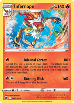 Infernape #026/172 Holo Rare (Holofoil) / Brilliant Stars
