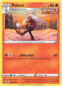 Raboot #027/198 Uncommon (Reverse Holofoil) / Chilling Reign