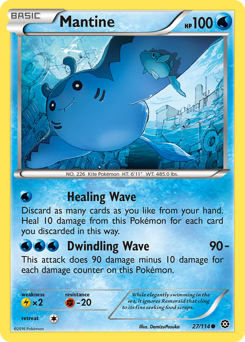 Mantine #027/114 Common (Reverse Holofoil) / Steam Siege