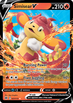 Simisear V #027/172 Ultra Rare (Holofoil) / Brilliant Stars