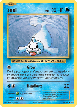 Seel #028/108 Common (Reverse Holofoil) / Evolutions