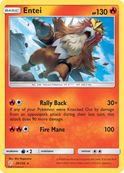 Entei #028/236 Rare (Normal) / Cosmic Eclipse