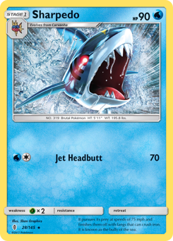 Sharpedo #028/145 Rare (Normal) / Guardians Rising