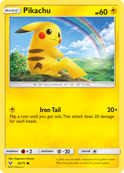 Pikachu #28/73 Common / Shining Legends