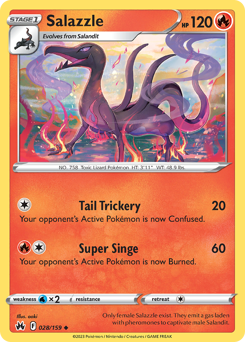 Salazzle #028/159 Uncommon / Crown Zenith