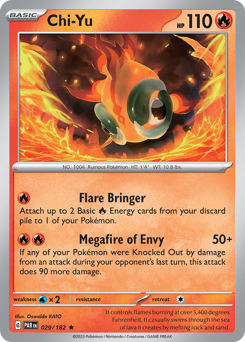 Chi-Yu #029/182 Rare (Reverse Holofoil) / Paradox Rift