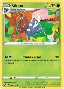 Gloom #002/159 Uncommon (Reverse Holofoil) / Crown Zenith