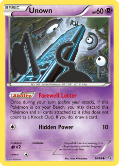 Unown #30/98 Common (Reverse Holofoil) / Ancient Origins