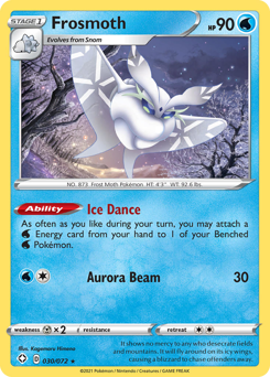 Frosmoth #030/72 Holo Rare (Reverse Holofoil) / Shining Fates