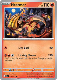 Heatmor #031/162 Common (Reverse Holofoil) / Temporal Forces