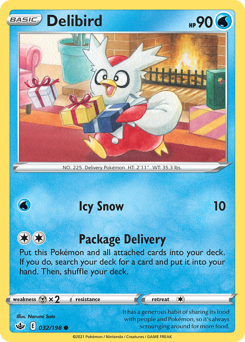 Delibird #032/198 Common (Reverse Holofoil) / Chilling Reign