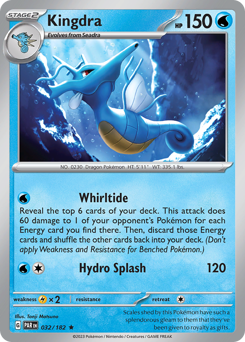 Kingdra #032/182 Rare (Holofoil) / Paradox Rift