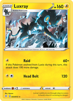 Luxray #033/72 Holo Rare (Holofoil) / Shining Fates