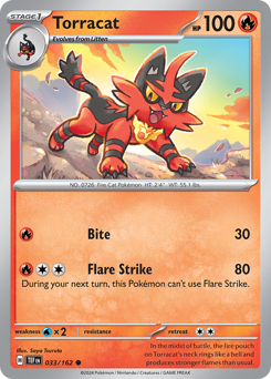 Torracat #033/162 Common (Reverse Holofoil) / Temporal Forces