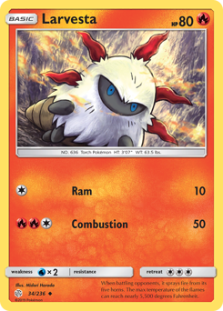 Larvesta #034/236 Uncommon / Cosmic Eclipse