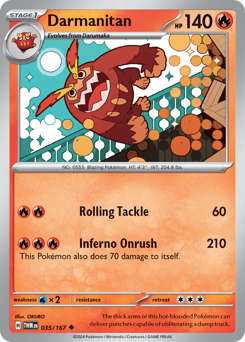 Darmanitan #035/167 Uncommon / Twilight Masquerade