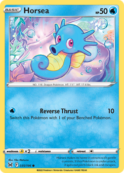 Horsea #035/196 Common (Reverse Holofoil) / Lost Origin
